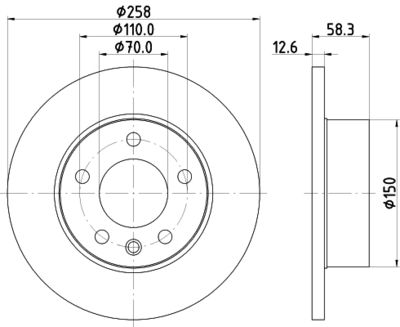 MDC397 MINTEX Тормозной диск