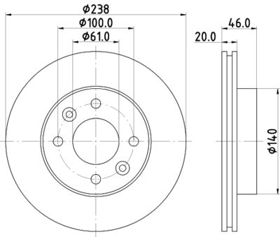 MDC403 MINTEX Тормозной диск