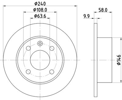 MDC411 MINTEX Тормозной диск