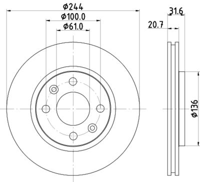 MDC421 MINTEX Тормозной диск