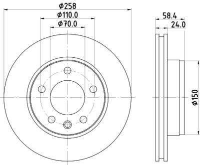 MDC424 MINTEX Тормозной диск