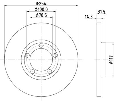 MDC430 MINTEX Тормозной диск