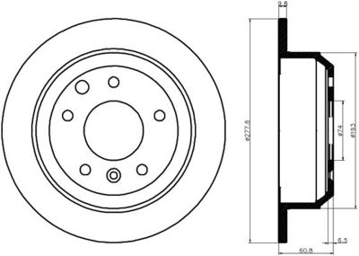 MDC447 MINTEX Тормозной диск