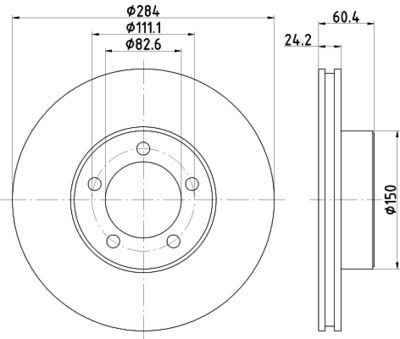 8DD355100911 HELLA Тормозной диск