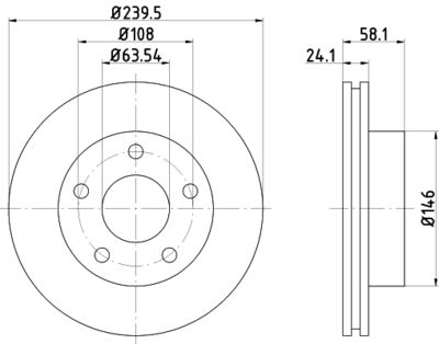 MDC461 MINTEX Тормозной диск