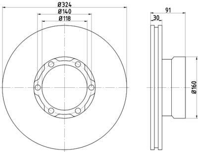 MDC464 MINTEX Тормозной диск