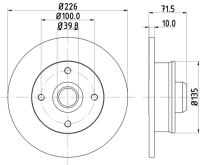 8DD355101661 HELLA Тормозной диск