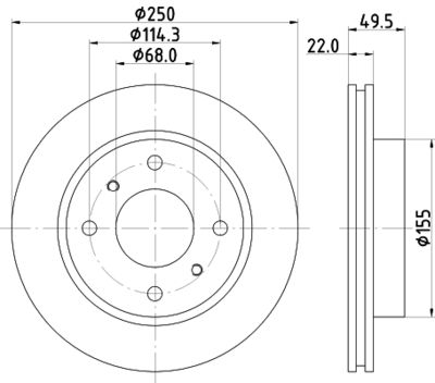 MDC506 MINTEX Тормозной диск