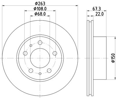 MDC543 MINTEX Тормозной диск