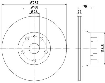 MDC546 MINTEX Тормозной диск