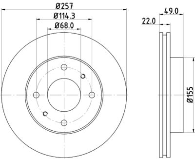 MDC584C MINTEX Тормозной диск