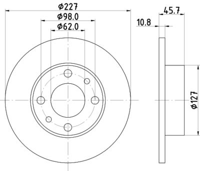 8DD355100361 HELLA Тормозной диск