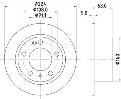 MDC631 MINTEX Тормозной диск