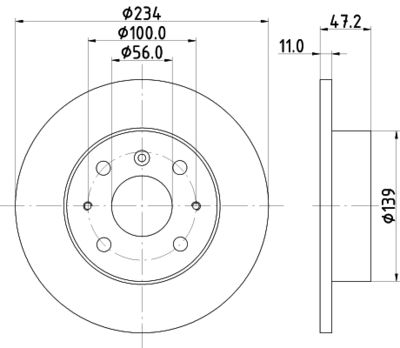 MDC634 MINTEX Тормозной диск