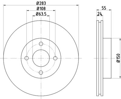 MDC638 MINTEX Тормозной диск