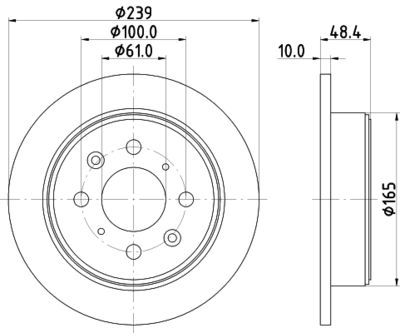 8DD355103111 HELLA Тормозной диск