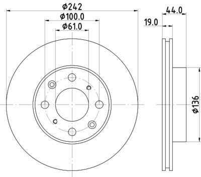 MDC645 MINTEX Тормозной диск