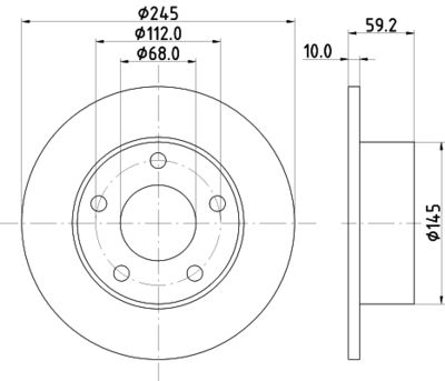 MDC654 MINTEX Тормозной диск