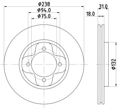 MDC656 MINTEX Тормозной диск