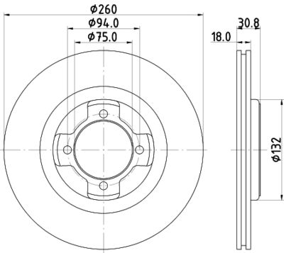 MDC657 MINTEX Тормозной диск