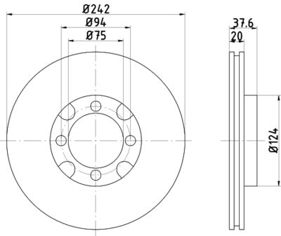 MDC665 MINTEX Тормозной диск