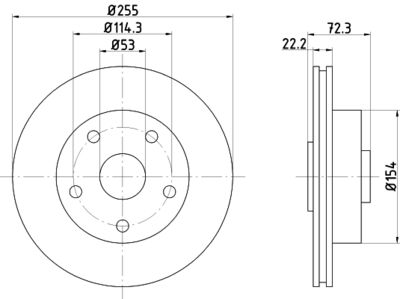 MDC668 MINTEX Тормозной диск