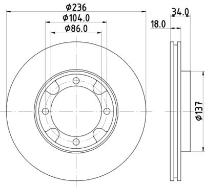 MDC672 MINTEX Тормозной диск