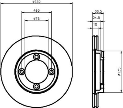 MDC681 MINTEX Тормозной диск