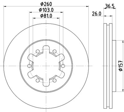 MDC689 MINTEX Тормозной диск