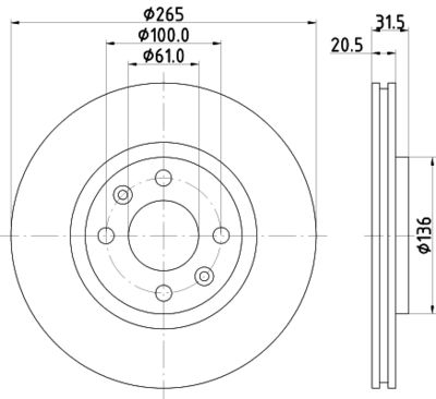 MDC705 MINTEX Тормозной диск