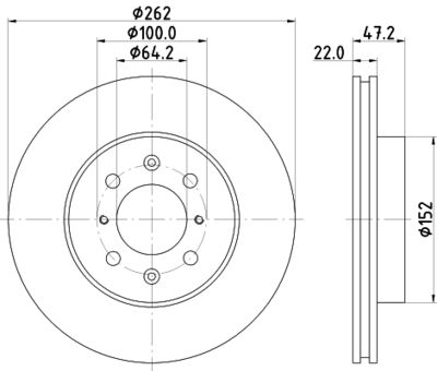 MDC708 MINTEX Тормозной диск