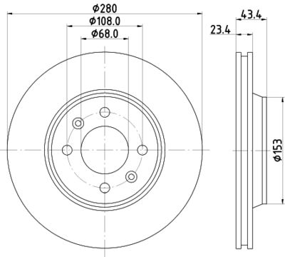 MDC710 MINTEX Тормозной диск