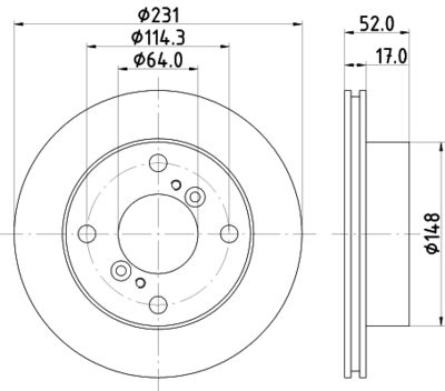 MDC714 MINTEX Тормозной диск