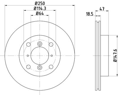 MDC715 MINTEX Тормозной диск