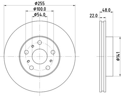 8DD355103581 HELLA Тормозной диск