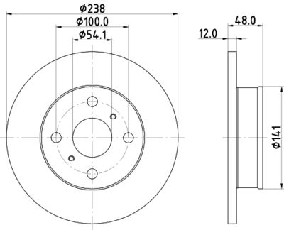 MDC725 MINTEX Тормозной диск