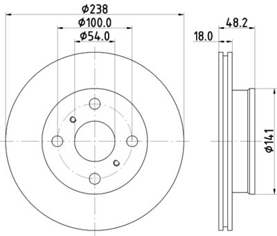 MDC726 MINTEX Тормозной диск