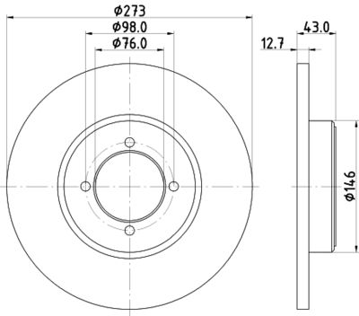 MDC73 MINTEX Тормозной диск