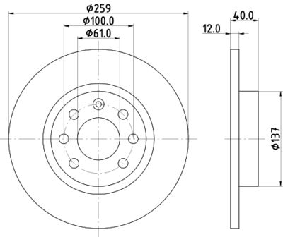 MDC732 MINTEX Тормозной диск