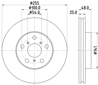 MDC746 MINTEX Тормозной диск