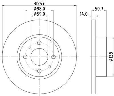 MDC748 MINTEX Тормозной диск