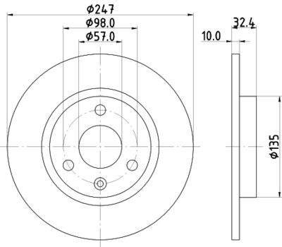 8DD355103771 HELLA Тормозной диск