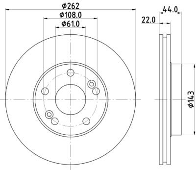 MDC763 MINTEX Тормозной диск