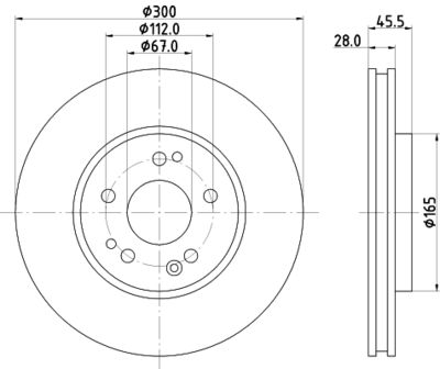 8DD355102851 HELLA Тормозной диск