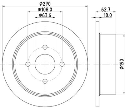 MDC790 MINTEX Тормозной диск