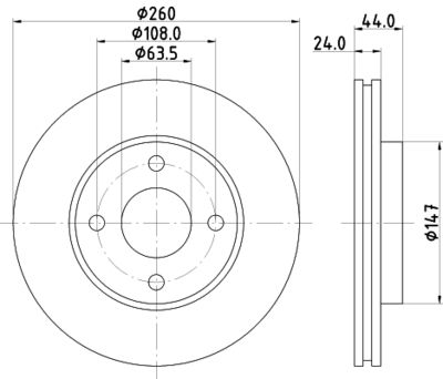 MDC799 MINTEX Тормозной диск