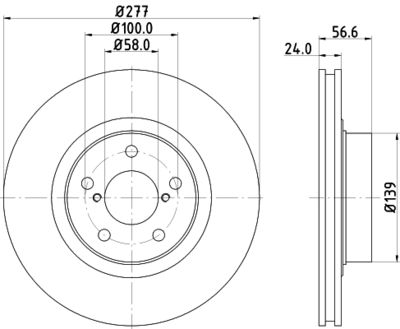 8DD355129421 HELLA Тормозной диск