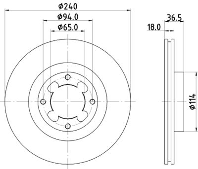 MDC805 MINTEX Тормозной диск