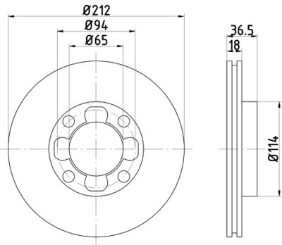 MDC807 MINTEX Тормозной диск