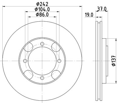 MDC813 MINTEX Тормозной диск